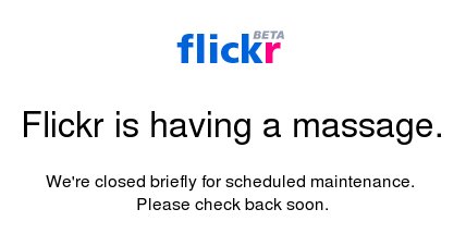 Flickr maintenance in 2004