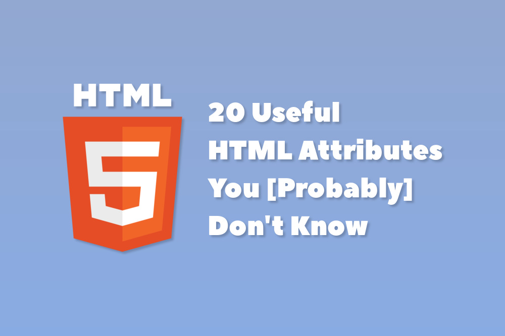 HTML attributes